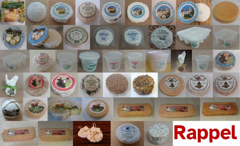 Fromages rappelés du marché en raison de la présence possible de Listéria Monocytogènes