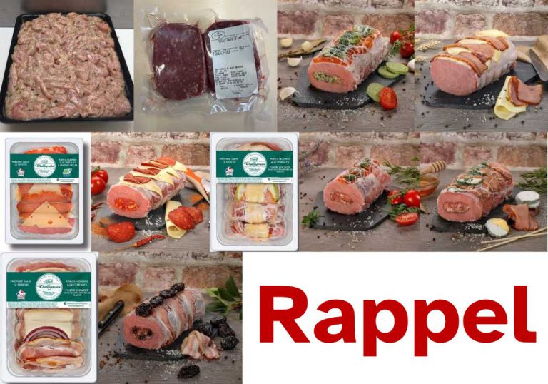 Viandes et rôtis rappelés du marché en raison de la présence de Salmonelles