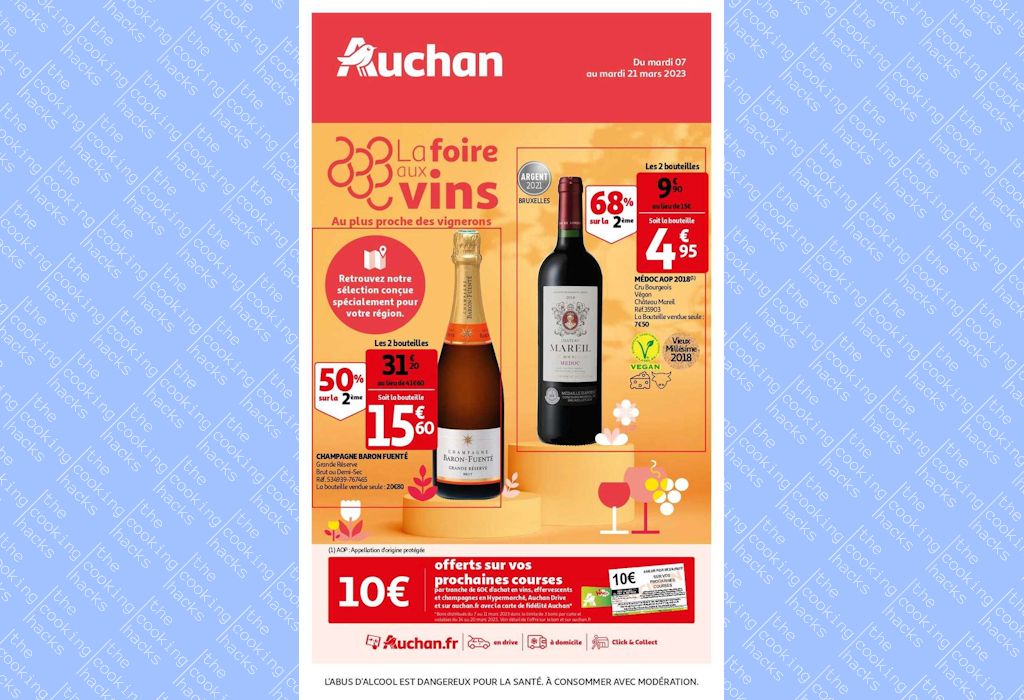 Catalogue Auchan Vins du 7 au 21 mars 2023