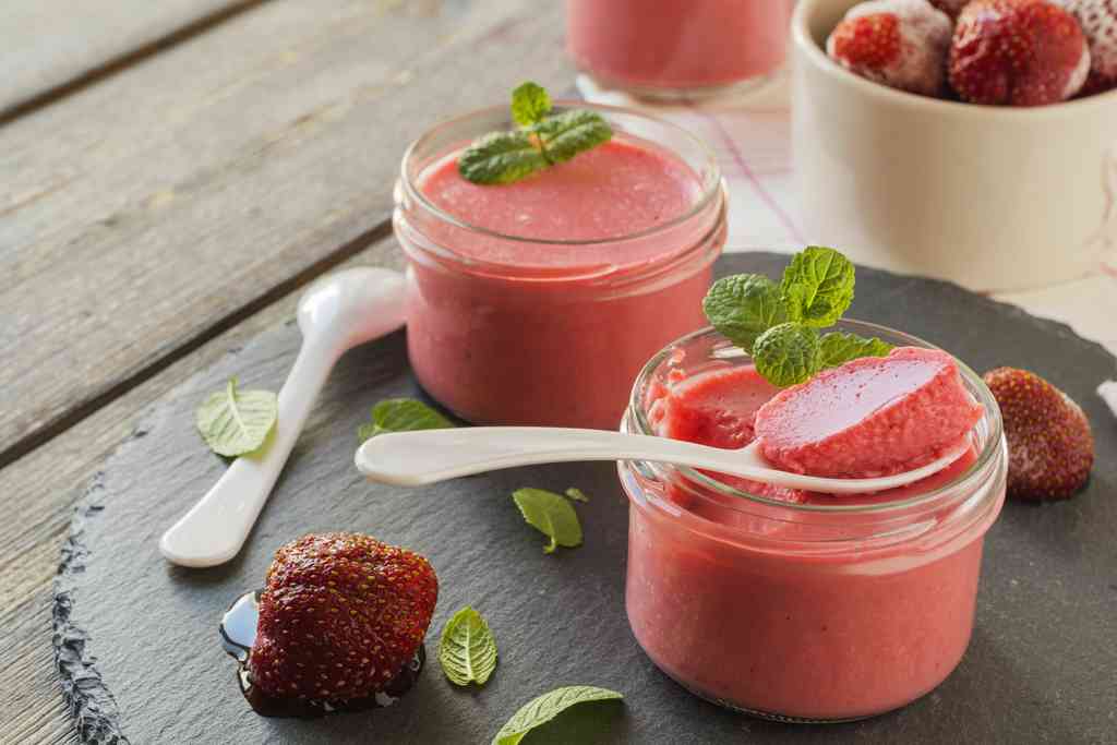 Desserts avec des fraises
