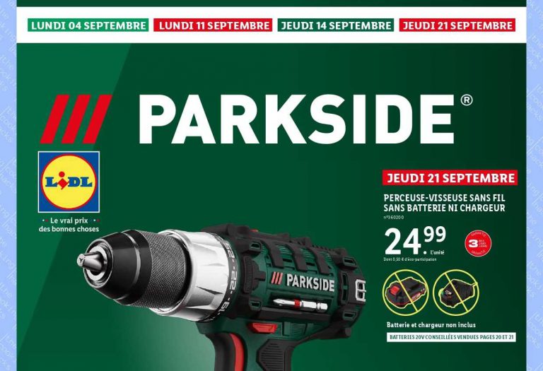 Catalogue Lidl Spécial Parkside du 4 au 21 septembre 2023