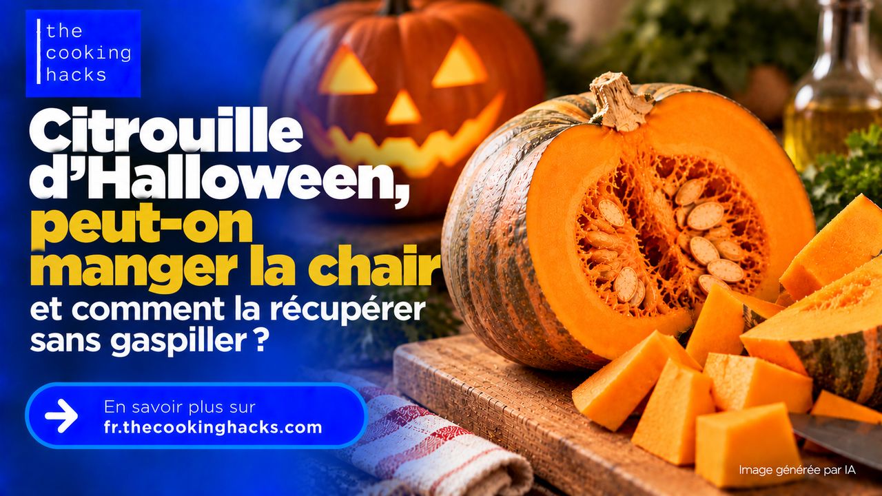 Citrouille d'Halloween, peut-on manger la chair et comment la récupérer sans gaspiller ?