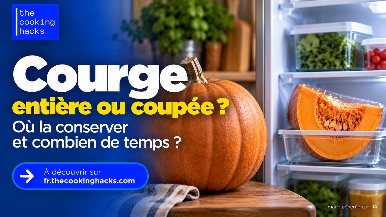 Courge entière ou coupée, où la conserver et combien de temps ?