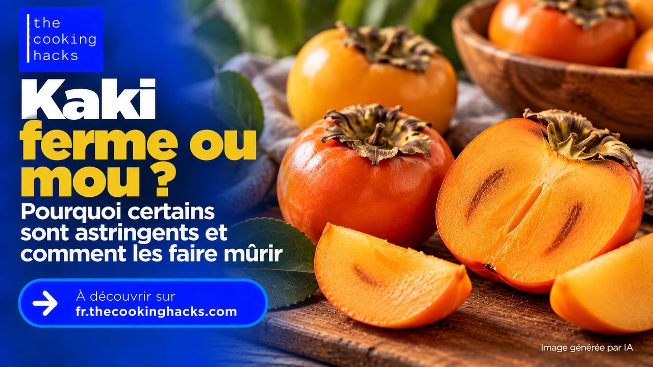 Kaki ferme ou mou, pourquoi certains sont astringents et comment les faire mûrir