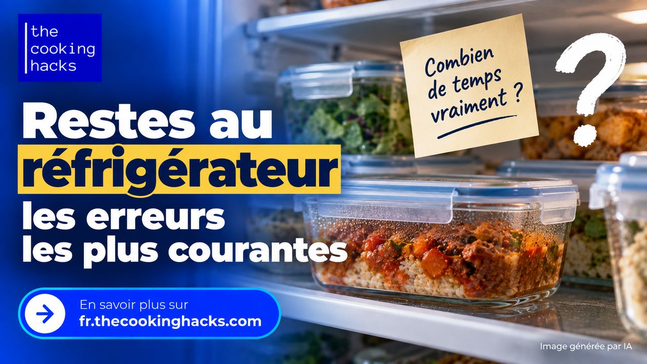 Restes au réfrigérateur, les erreurs à éviter pour les refroidir et les réchauffer