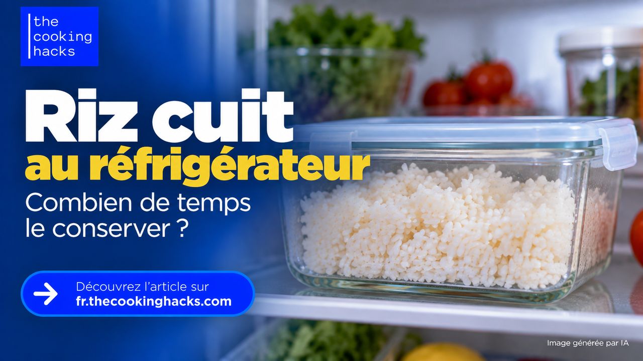 Riz cuit au réfrigérateur, combien de temps le conserver et combien de fois peut-on le réchauffer ?