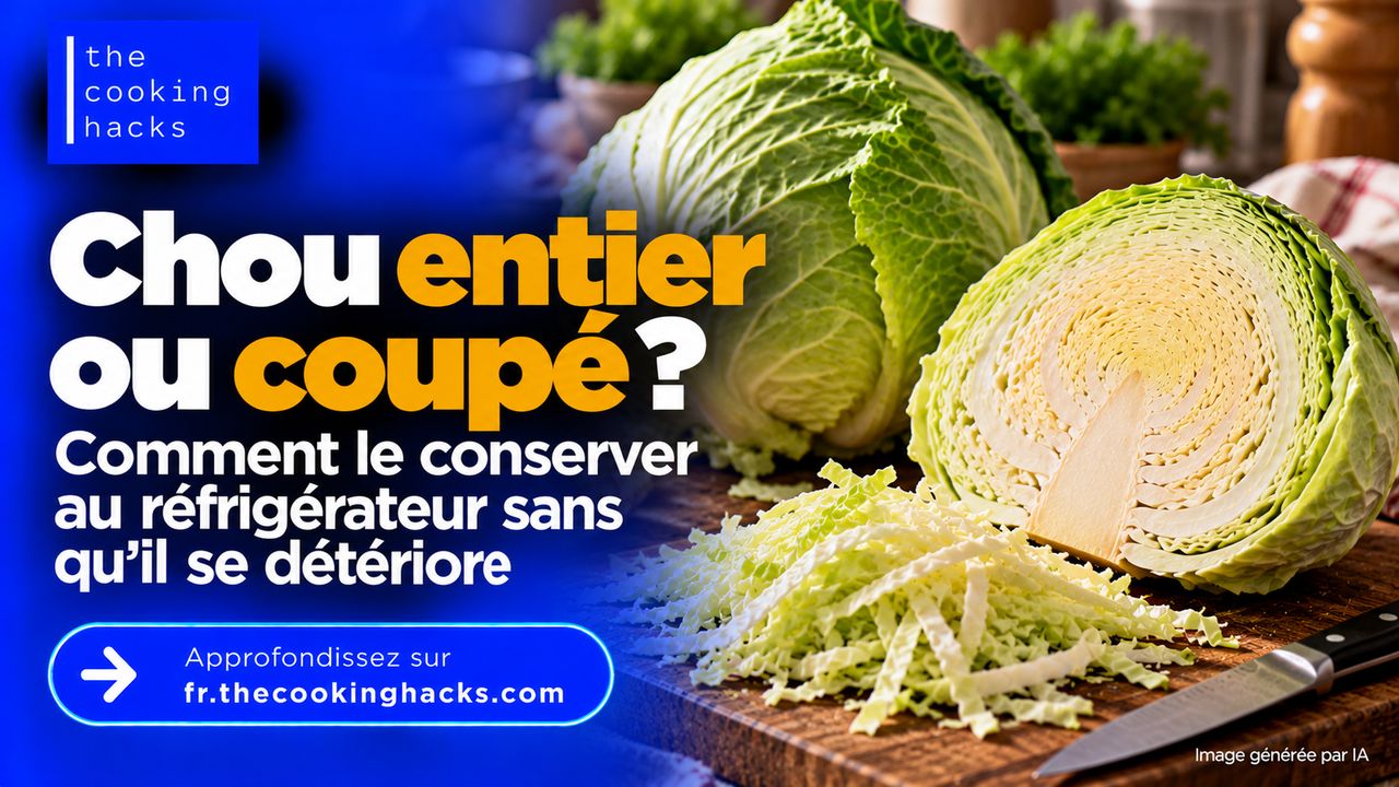 Chou entier ou coupé, comment le conserver au réfrigérateur plus longtemps ?