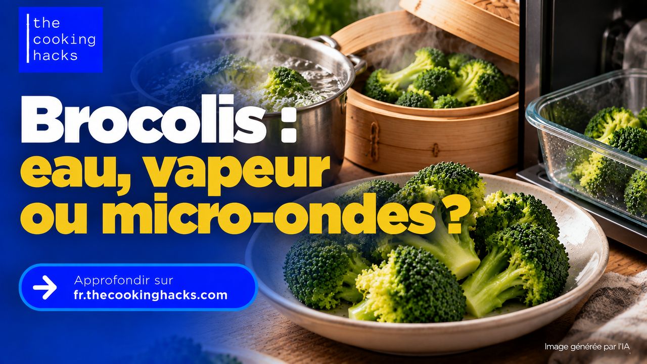 Brocolis à l'eau, à la vapeur ou au micro-ondes : ce que la cuisson change vraiment