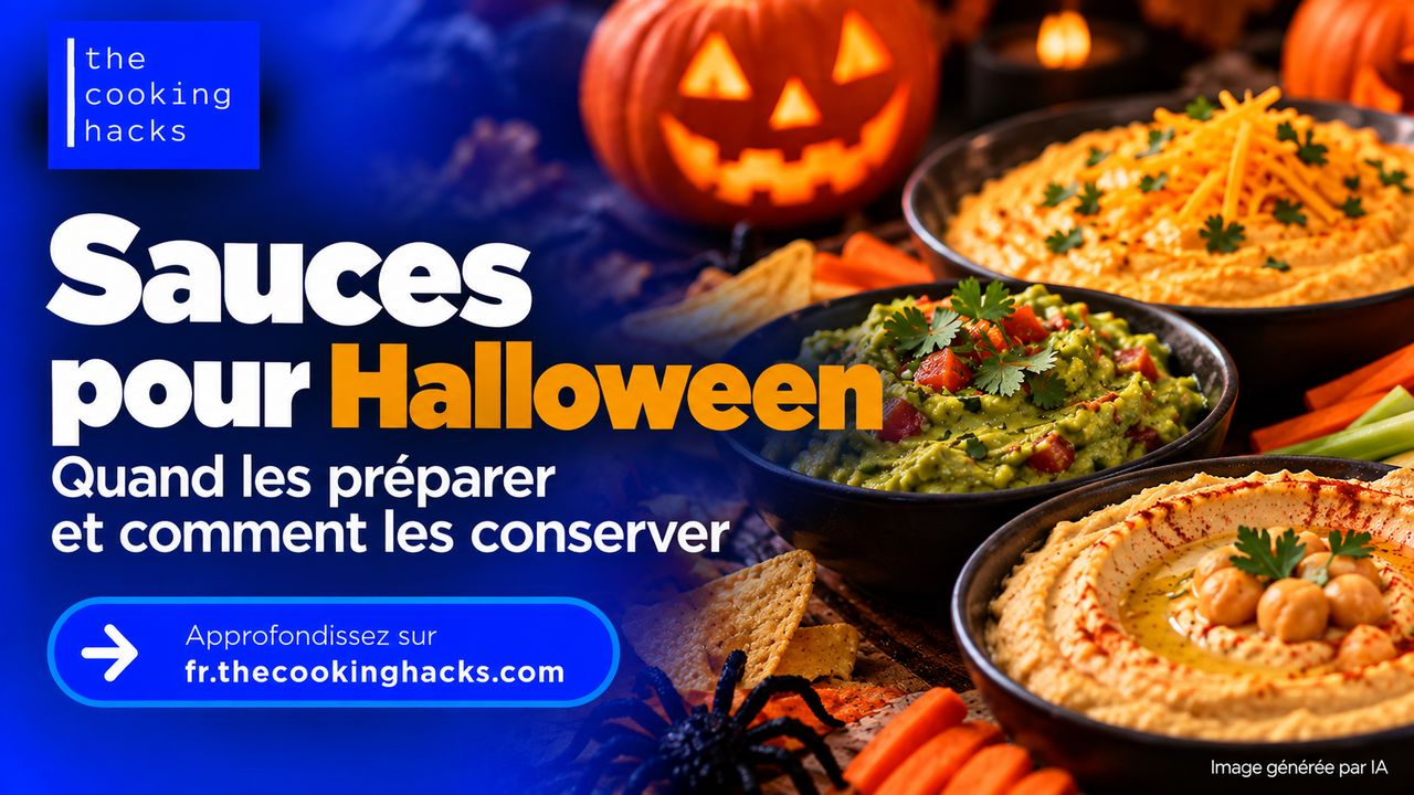 Sauces pour Halloween, quand les préparer et comment les conserver